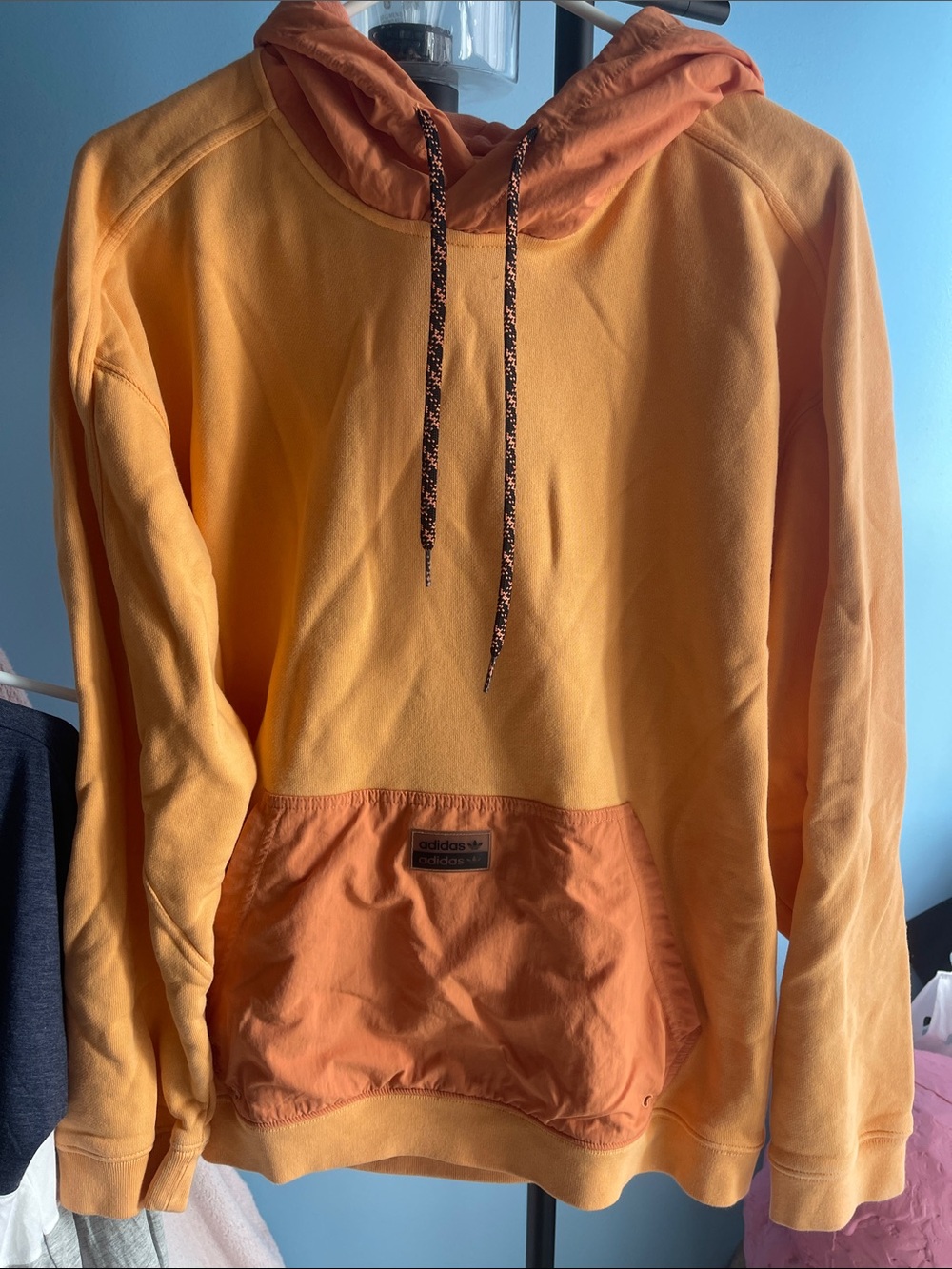 adidas Two-Tone Orange & Coral Pullover Hoodie